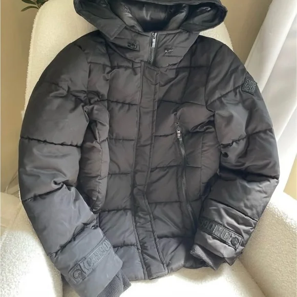 Steve Madden black Hooded Puffer Jacket NWOT - Picture 3 of 3